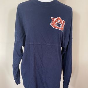Auburn University Tiger War Eagle Tiger NCAA Long Sleeve TShirt Blue Men XS USED